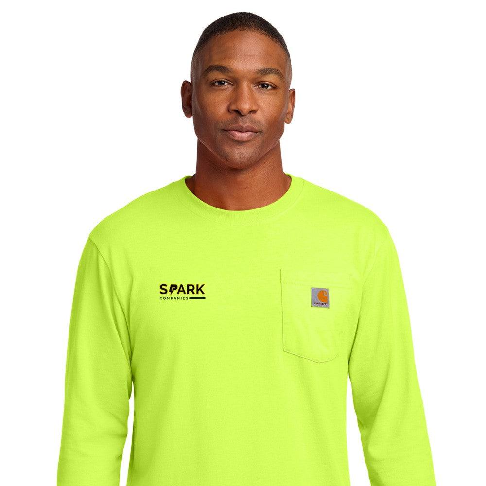 Spark Companies Carhartt Workwear Pocket Long Sleeve T-Shirt - Brite Lime