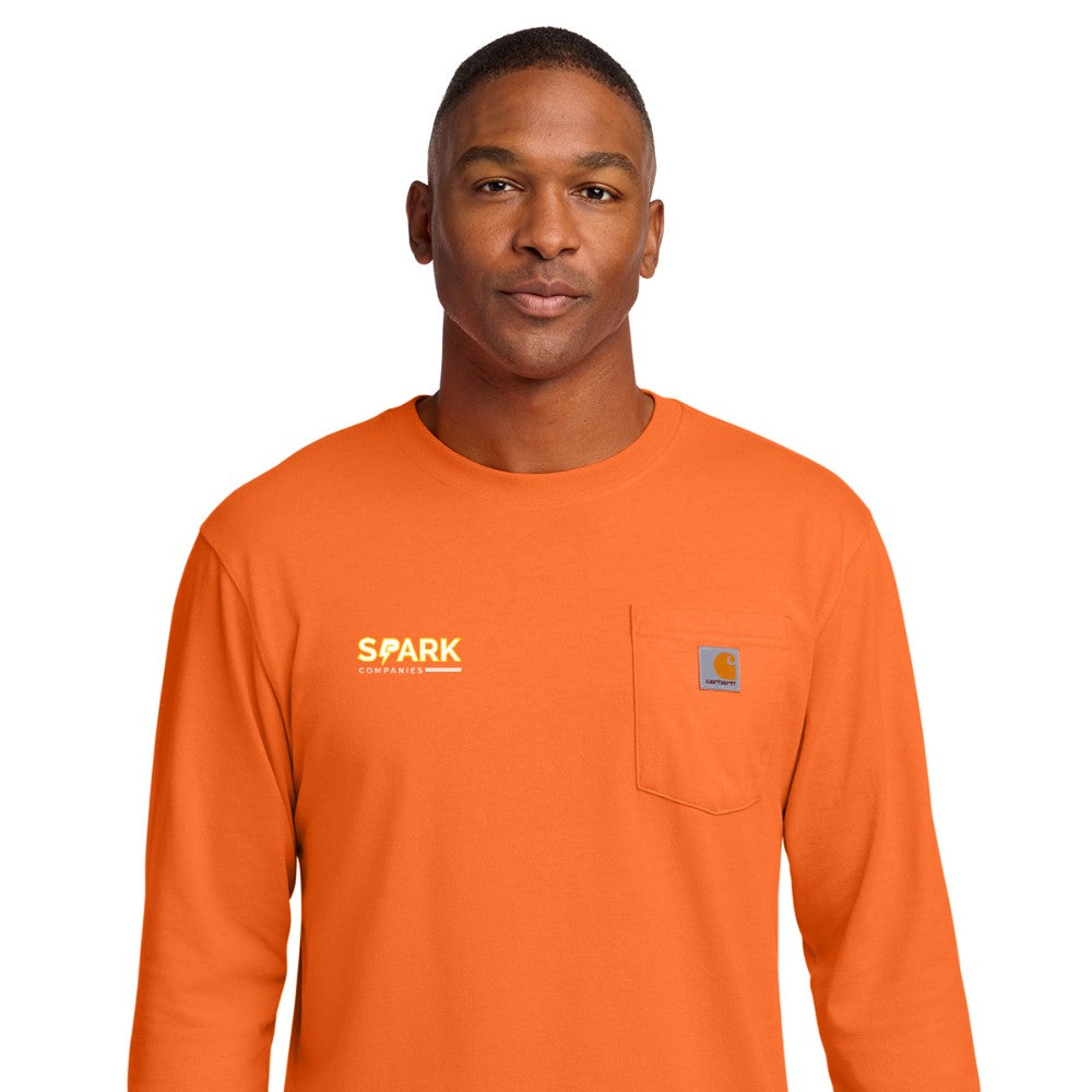 Spark Companies Carhartt Workwear Pocket Long Sleeve T-Shirt - Brite Orange