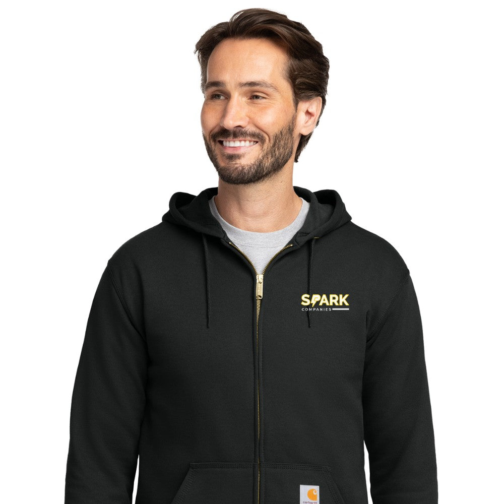 Spark Companies Carhartt Midweight Hooded Zip-Front Sweatshirt - Black