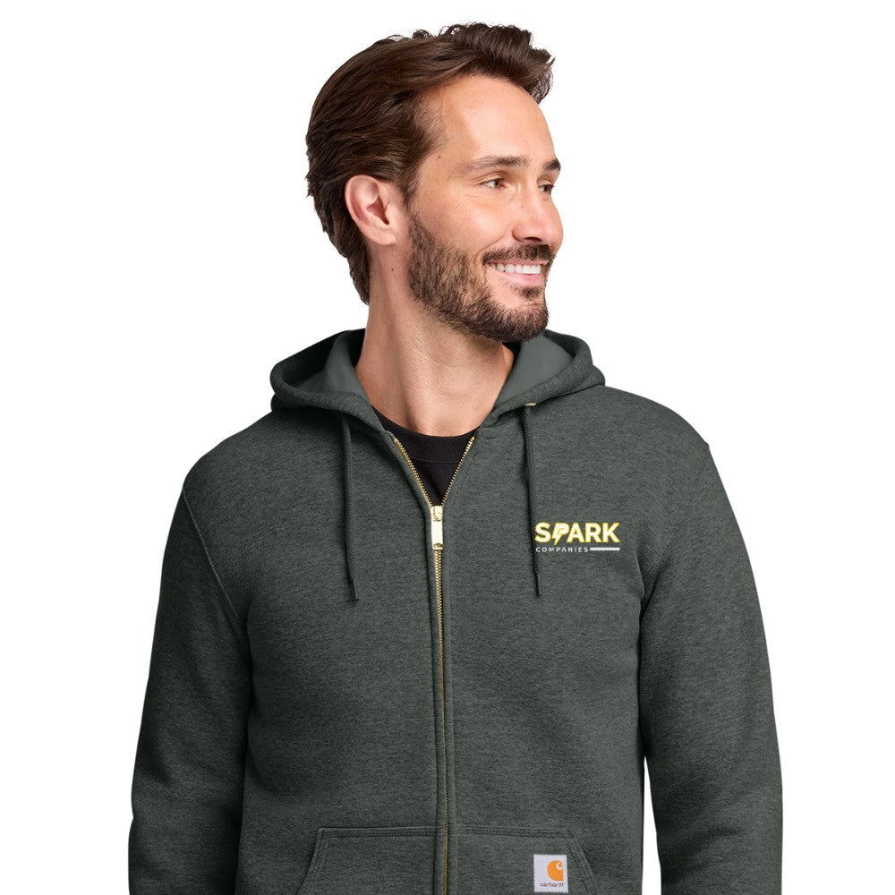 Spark Companies Carhartt Midweight Hooded Zip-Front Sweatshirt - Carbon Heather