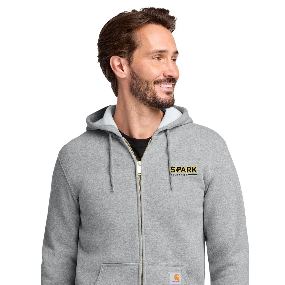 Spark Companies Carhartt Midweight Hooded Zip-Front Sweatshirt - Heather Grey
