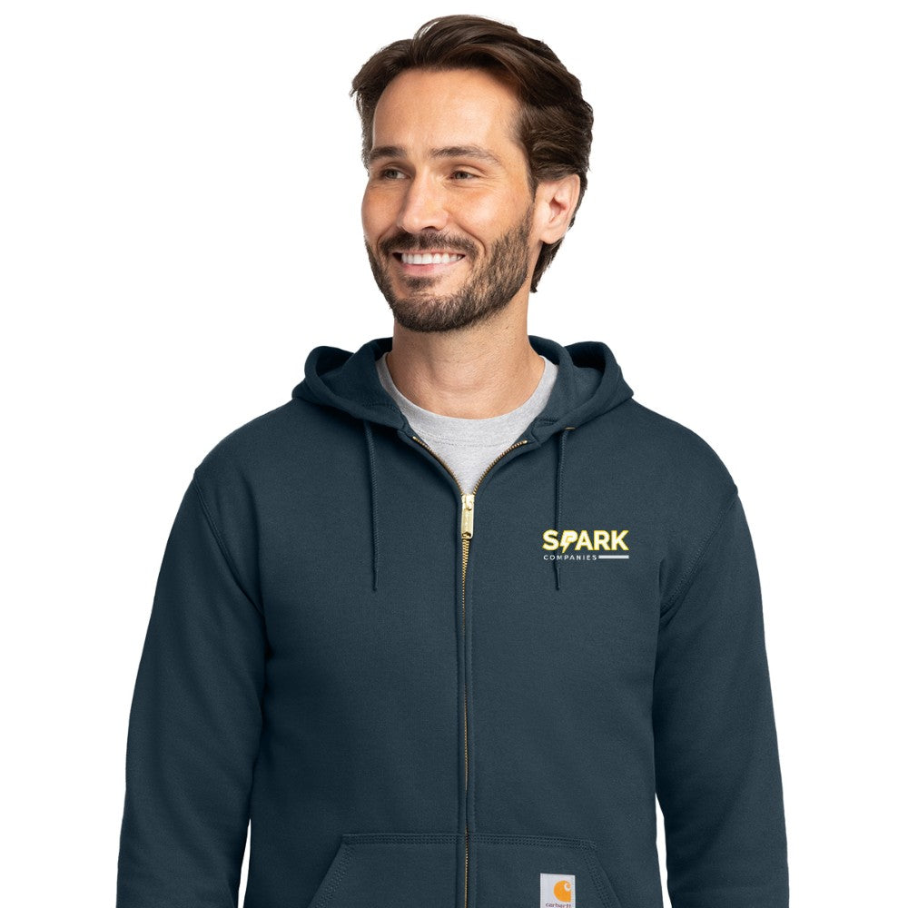 Spark Companies Carhartt Midweight Hooded Zip-Front Sweatshirt - New Navy