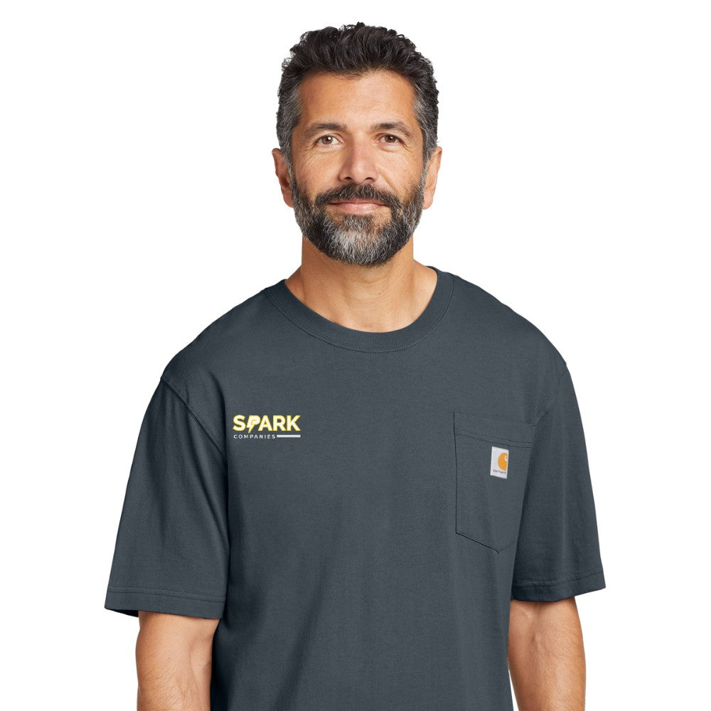 Spark Companies Carhartt Tall Workwear Pocket Short Sleeve T-Shirt - Bluestone