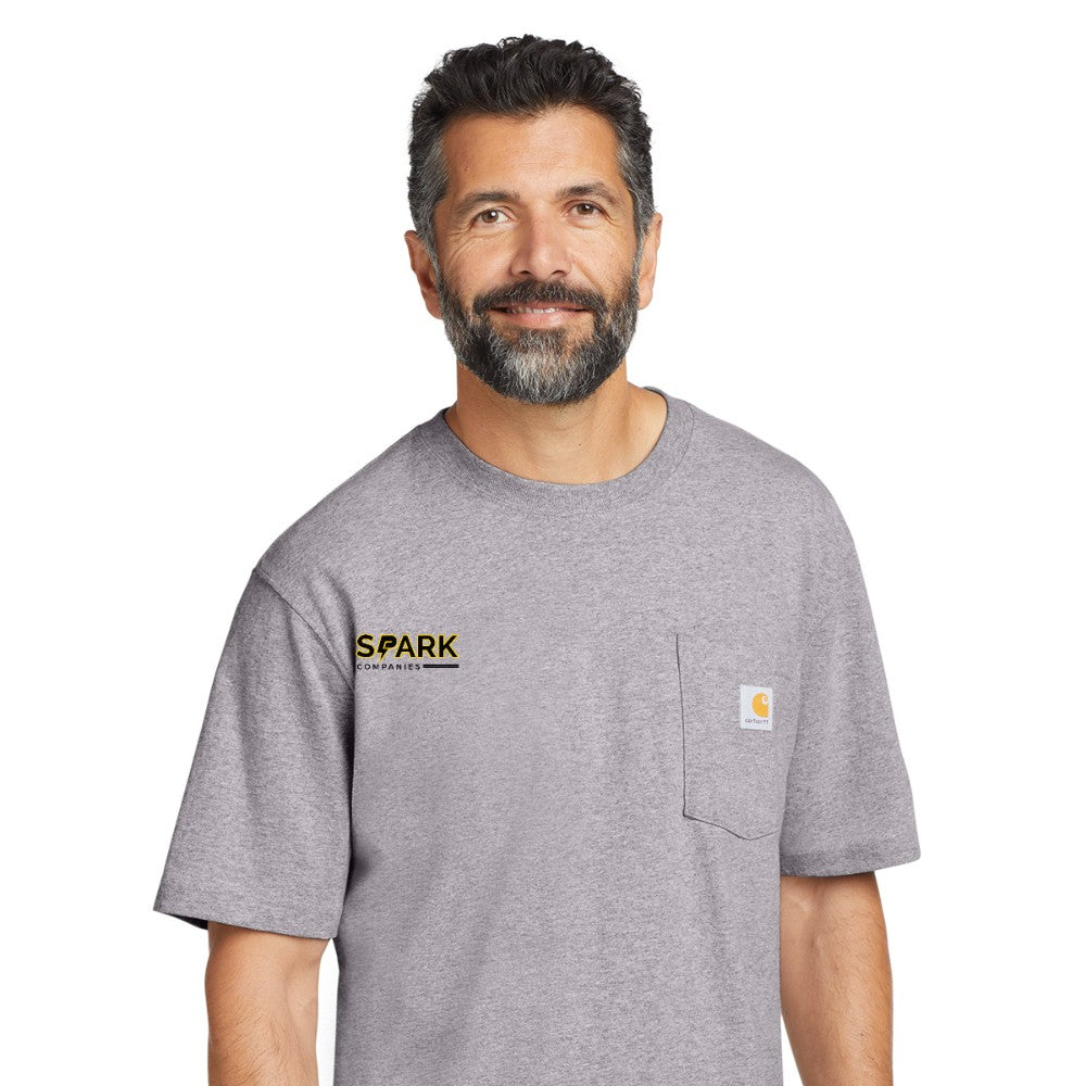 Spark Companies Carhartt Tall Workwear Pocket Short Sleeve T-Shirt - Heather Grey