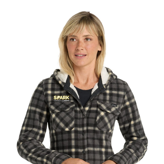 Spark Companies Eddie Bauer Women's Woodland Shirt Jac - Grey Steel/ Bone