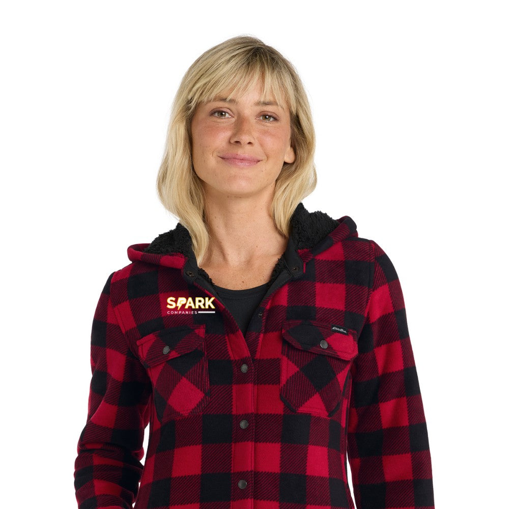 Spark Companies Eddie Bauer Women's Woodland Shirt Jac - Radish/ Black