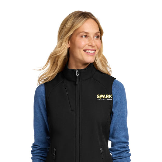 Spark Companies Eddie Bauer Women's Stretch Soft Shell Vest - Deep Black