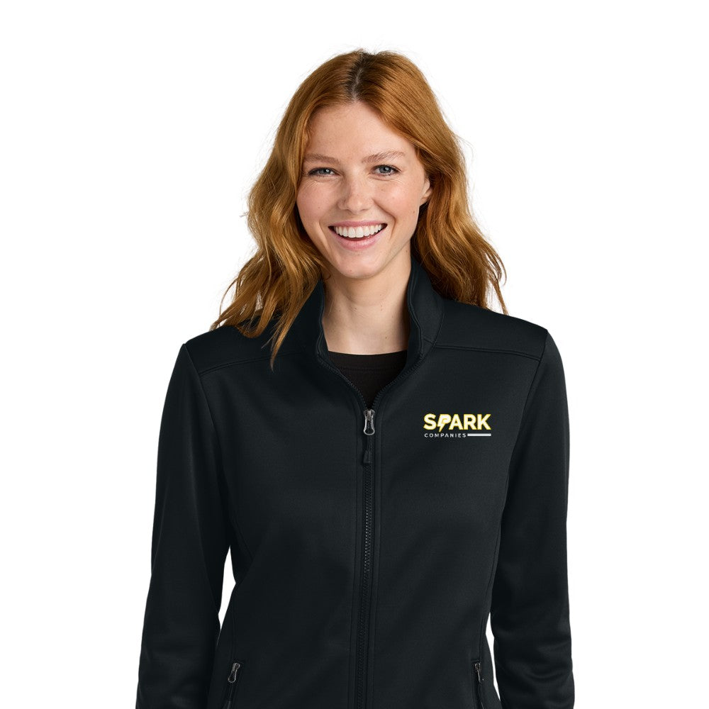 Spark Companies Eddie Bauer Women's Smooth Mid Layer Fleece Full-Zip - Black