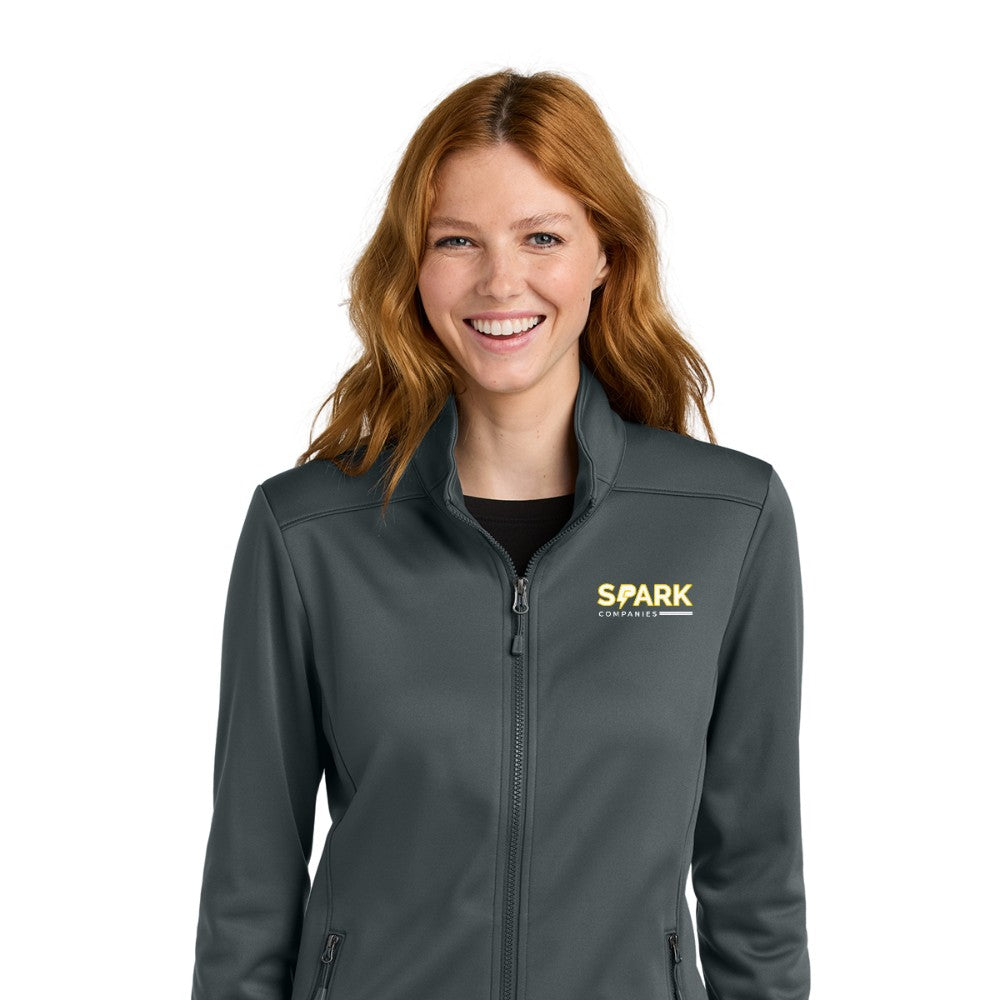 Spark Companies Eddie Bauer Women's Smooth Mid Layer Fleece Full-Zip - Iron Gate