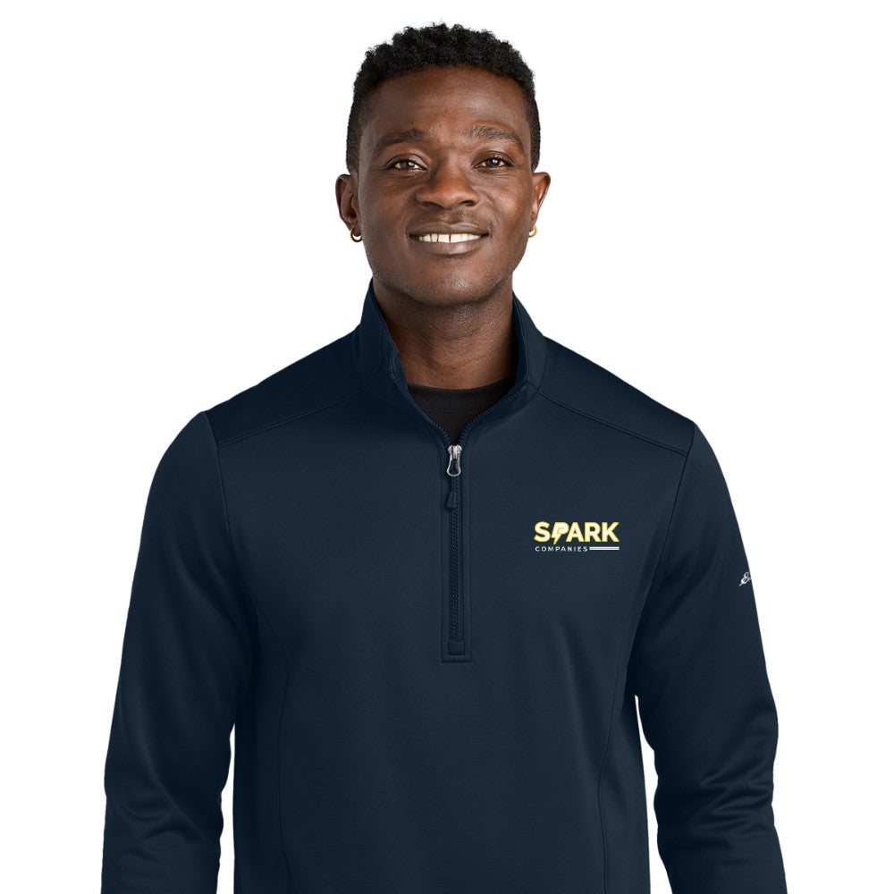 Spark Companies Eddie Bauer Smooth Mid Layer Fleece 1/2-Zip - River Blue Navy