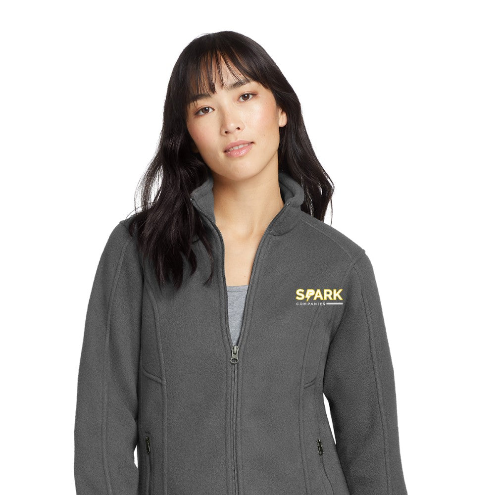 Spark Companies Eddie Bauer Women's Full-Zip Fleece Jacket - Grey Steel