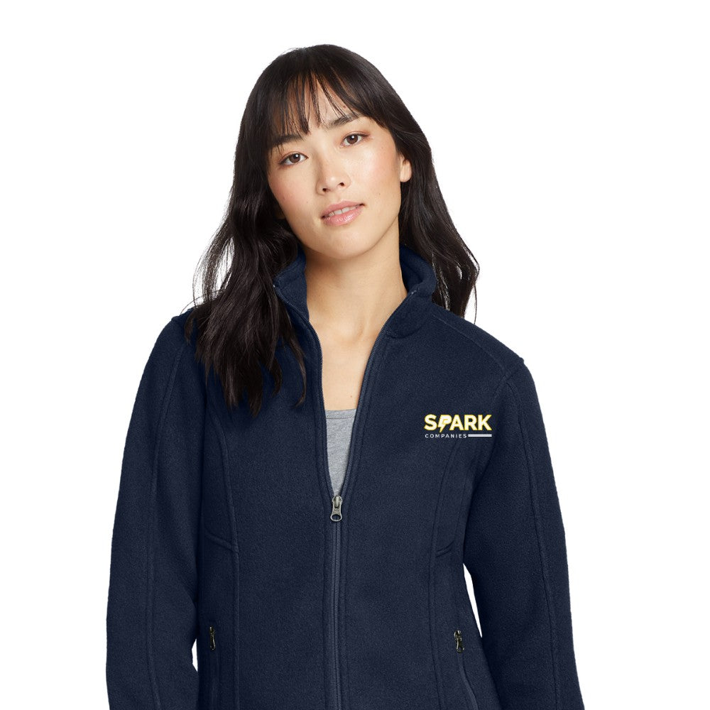 Spark Companies Eddie Bauer Women's Full-Zip Fleece Jacket - River Blue Navy