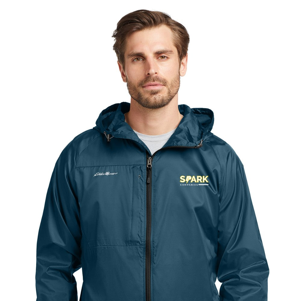 Spark Companies Eddie Bauer Packable Wind Jacket - Adriatic Blue