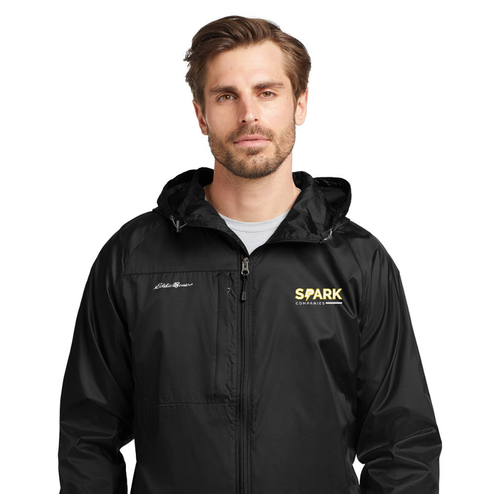 Spark Companies Eddie Bauer Packable Wind Jacket - Black