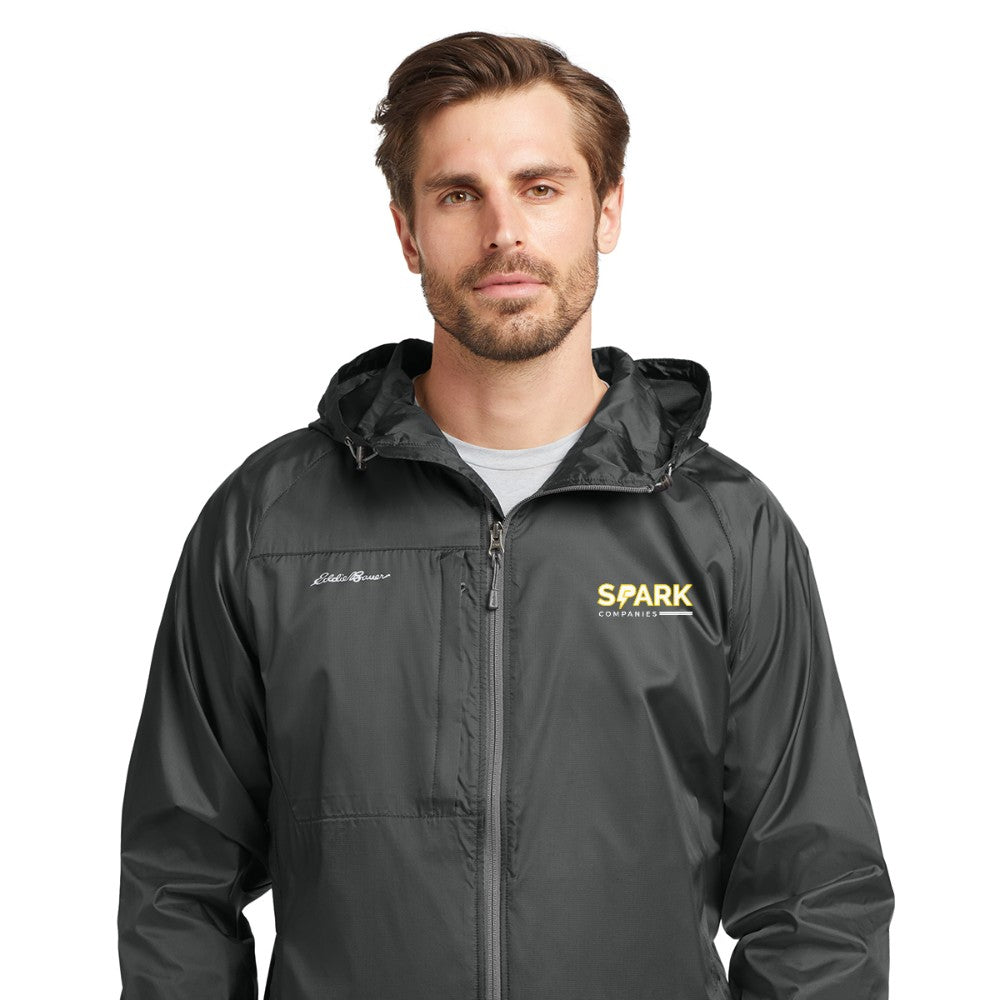 Spark Companies Eddie Bauer Packable Wind Jacket - Grey Steel