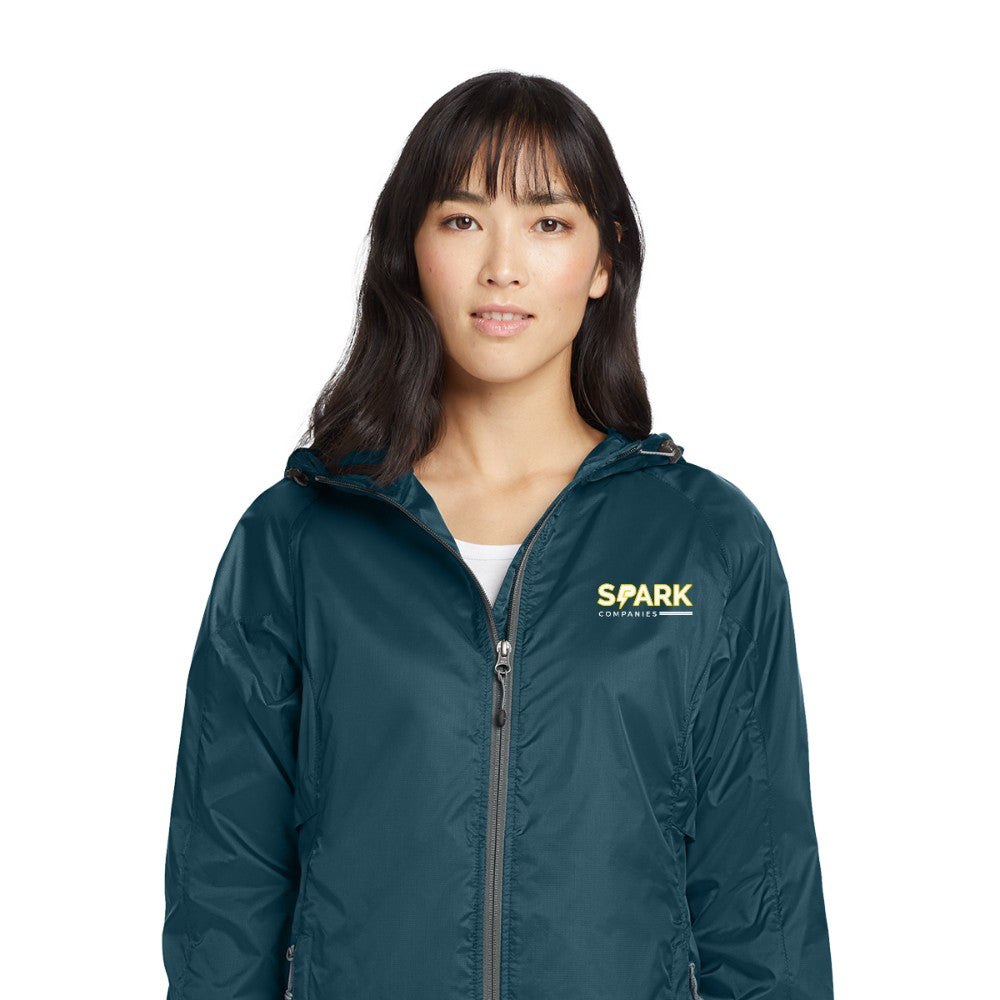 Spark Companies Eddie Bauer Women's Packable Wind Jacket - Adriatic Blue