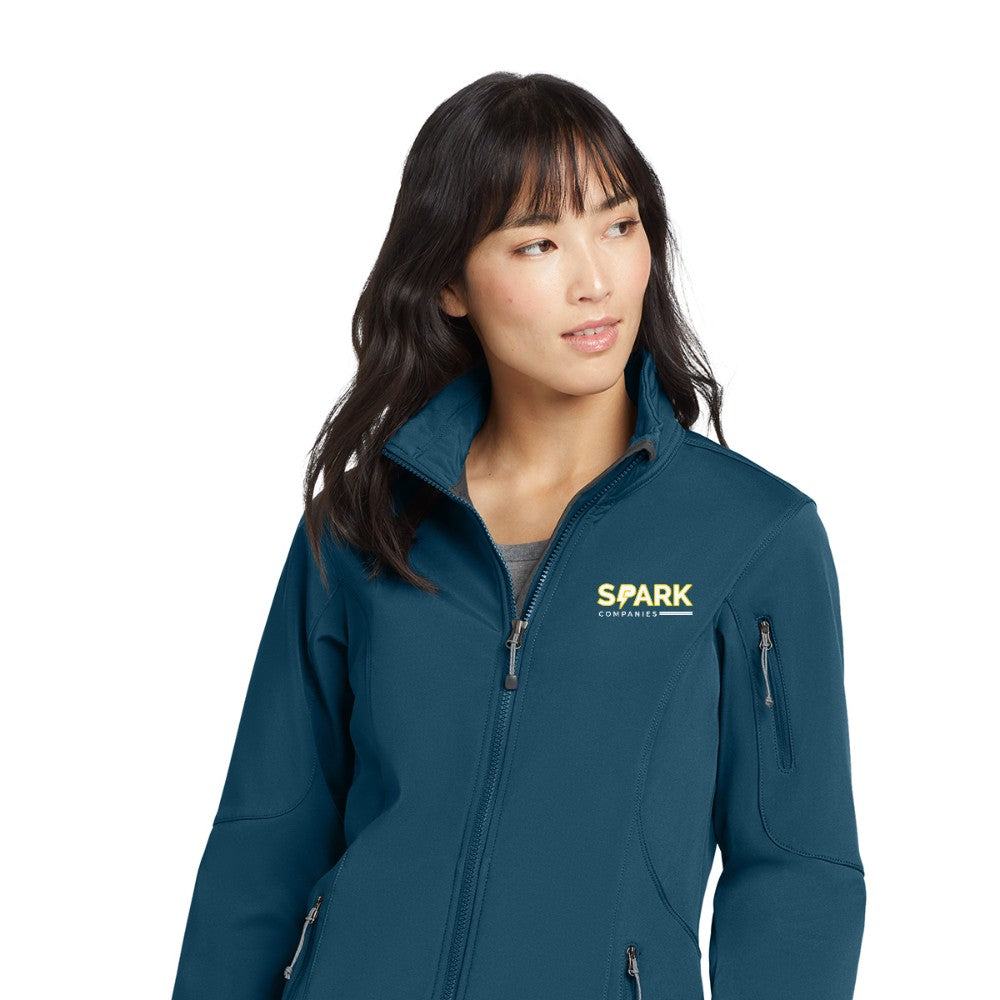 Spark Companies Eddie Bauer Women's Soft Shell Jacket - Dark Adriatic