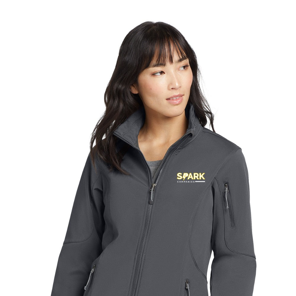 Spark Companies Eddie Bauer Women's Soft Shell Jacket - Grey Steel
