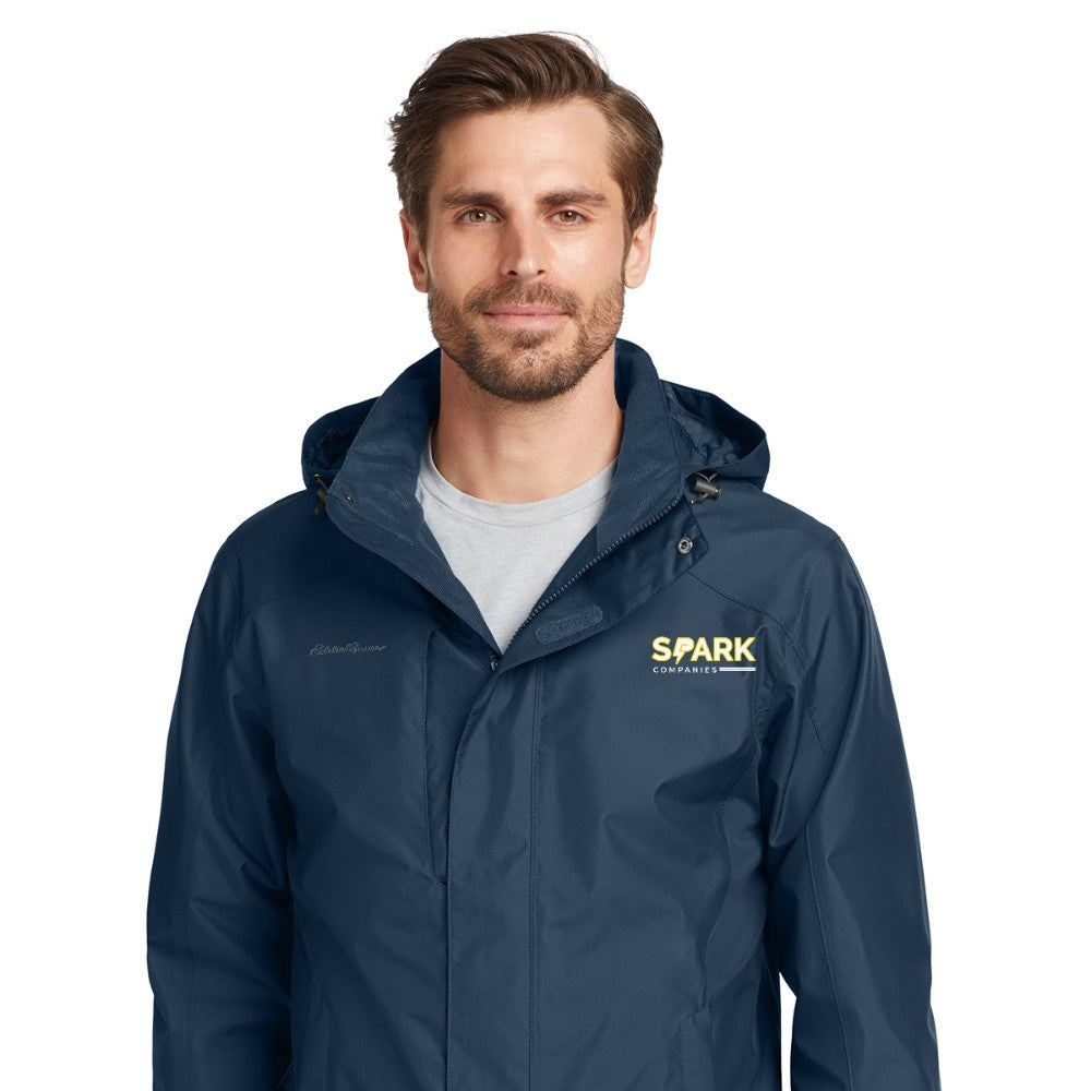 Spark Companies Eddie Bauer Rain Jacket - River Blue Navy