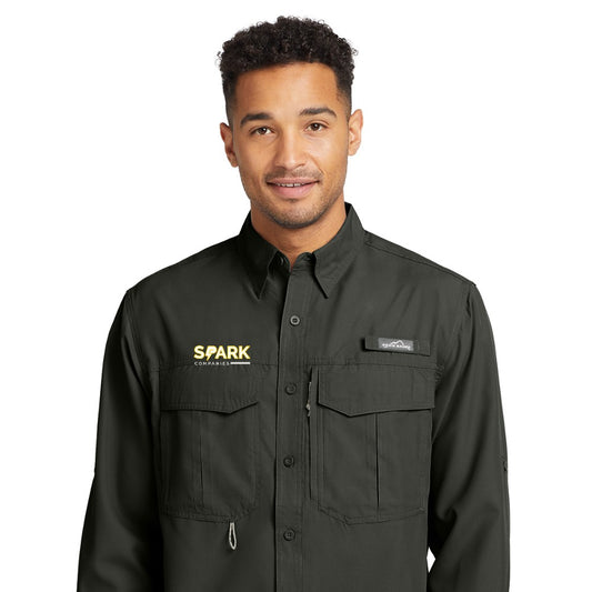 Spark Companies Eddie Bauer Long Sleeve Performance Fishing Shirt - Boulder