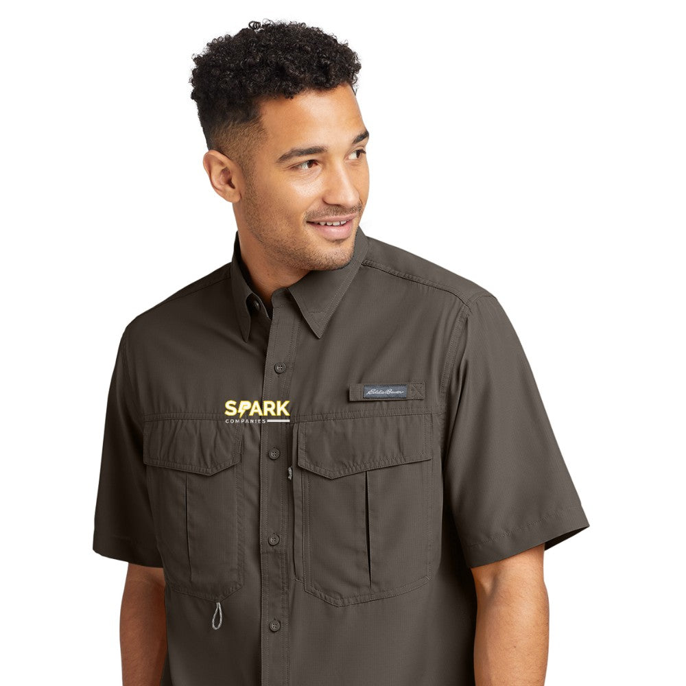 Spark Companies Eddie Bauer Short Sleeve Performance Fishing Shirt - Boulder