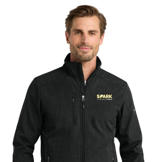 Spark Companies Eddie Bauer Shaded Crosshatch Soft Shell Jacket - Black