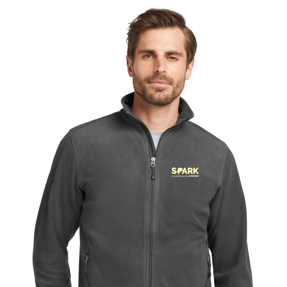 Spark Companies Eddie Bauer Full-Zip Microfleece Jacket - Grey Steel