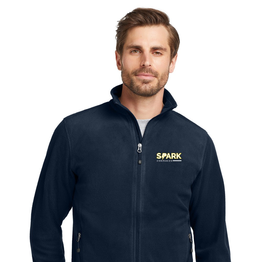 Spark Companies Eddie Bauer Full-Zip Microfleece Jacket - Navy