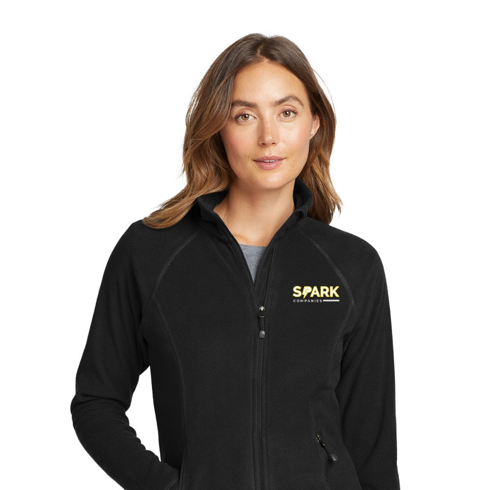 Spark Companies Eddie Bauer Women's Full-Zip Microfleece Jacket - Black