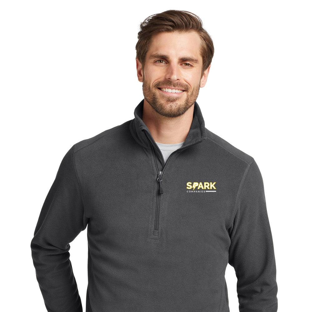 Spark Companies Eddie Bauer 1/2-Zip Microfleece Jacket - Grey Steel