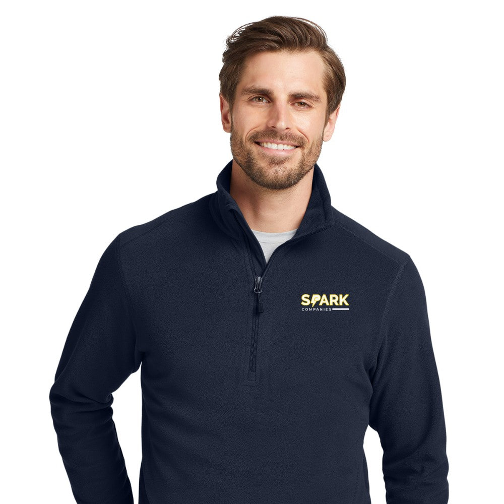 Spark Companies Eddie Bauer 1/2-Zip Microfleece Jacket - Navy