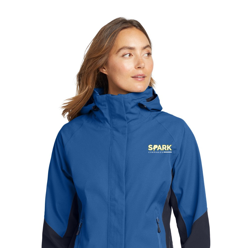 Spark Companies Eddie Bauer Women's WeatherEdge Jacket - Cobalt Blue/ River Blue Navy