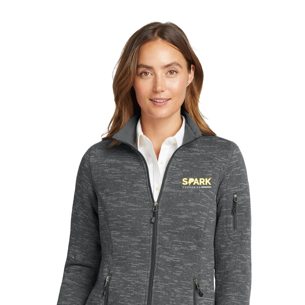Spark Companies Eddie Bauer Women's Sweater Fleece Full-Zip - Dark Grey Heather